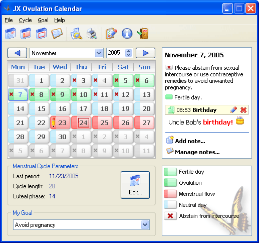alineación crema selva JX Ovulation Calendar - Personal Ovulation Calculator, Fertility Calendar